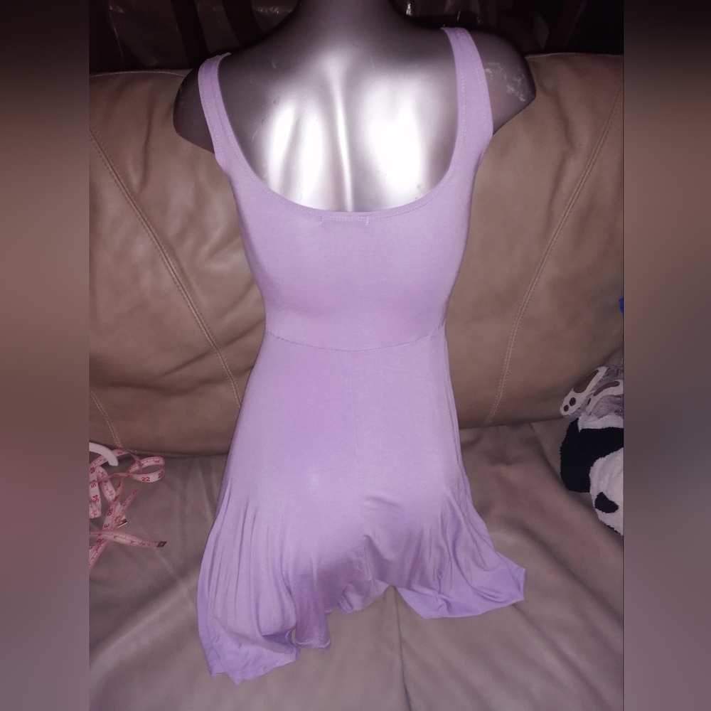🐆 SHEIN Lavendar Scoop Back Jersey Skater Dress - Picture 3 of 6
